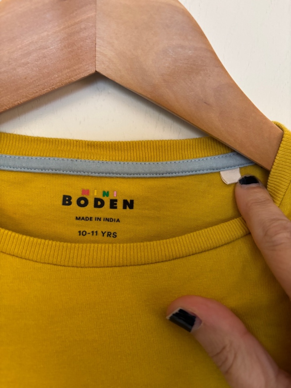 Mini Boden Kids Yellow Tee Size 10 Embroidered Woodland Forest Cottagecore Kid - Picture 6 of 13